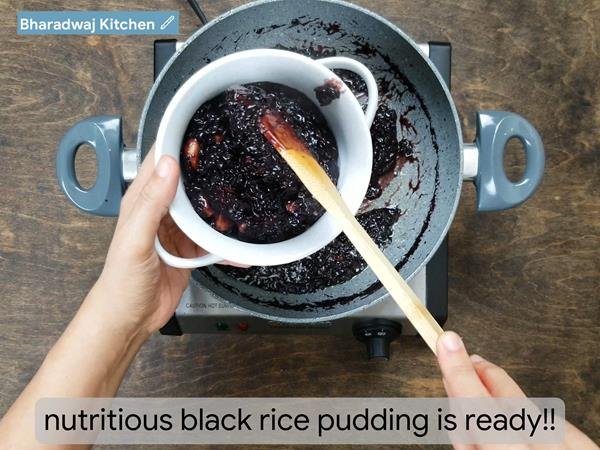 Black Rice Pudding with coconut milk