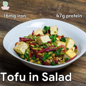 Tofu in salad